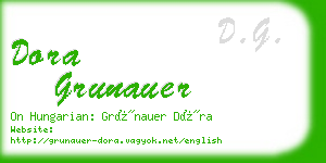dora grunauer business card